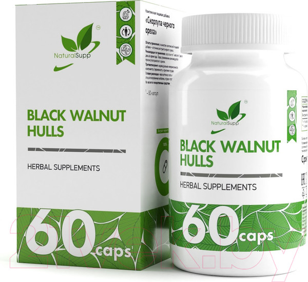 Изображение товара Пищевая добавка NaturalSupp Скорлупа черного ореха (60капсул)