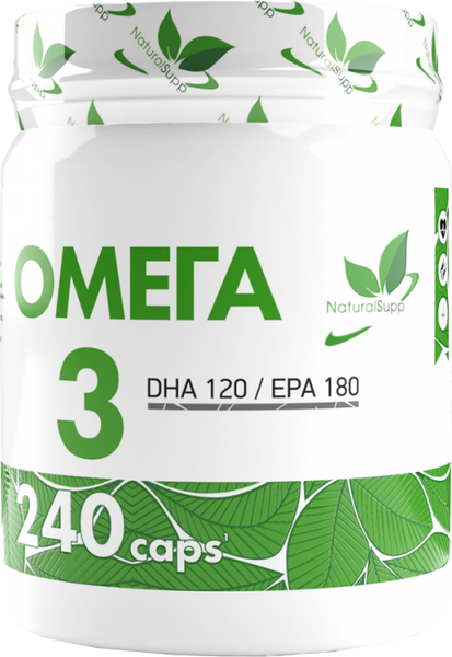 Изображение товара Жирные кислоты NaturalSupp Омега 3 30% Dha 120/Epa 180 (240 капсул)