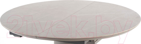 Изображение товара Обеденный стол Halmar Muscat 120-160x120x76 / V-CH-MUSCAT-ST (серый мрамор/светло-серый/золото)