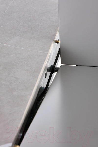 Изображение товара Обеденный стол Halmar Muscat 120-160x120x76 / V-CH-MUSCAT-ST (серый мрамор/светло-серый/золото)