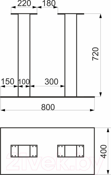 Изображение товара Подстолье AKS Imir 720 (черный)