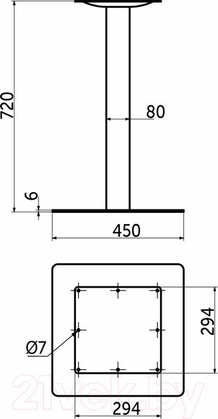 Изображение товара Подстолье AKS Locus 720 (черный)