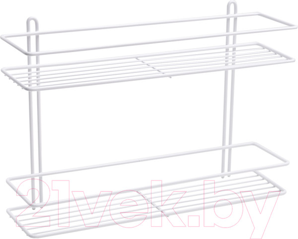 Изображение товара Полка для ванной AKS Classic прямая 2-ярусная (белый)
