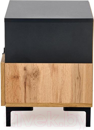 Изображение товара Прикроватная тумба Halmar Silvia (дуб вотан/черный)