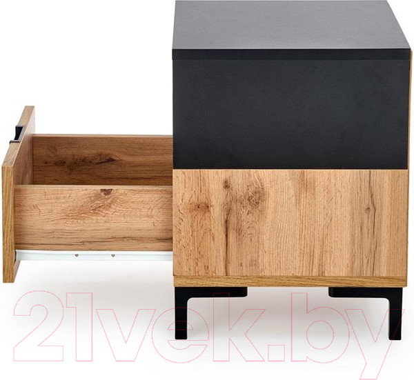 Изображение товара Прикроватная тумба Halmar Silvia (дуб вотан/черный)