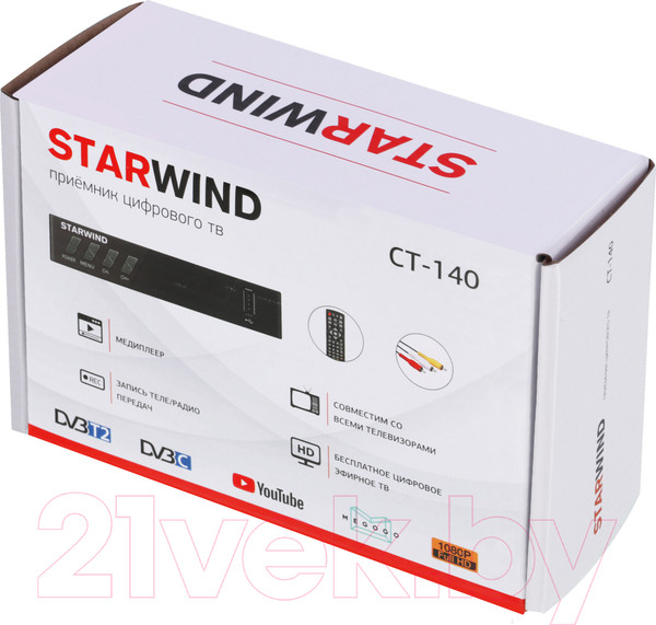 Изображение товара Тюнер цифрового телевидения StarWind CT-140