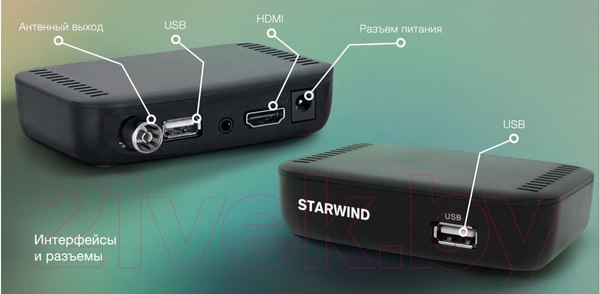 Изображение товара Тюнер цифрового телевидения StarWind CT-160