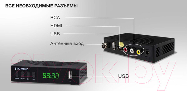 Изображение товара Тюнер цифрового телевидения StarWind CT-220