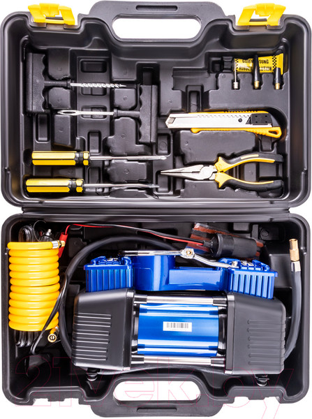 Изображение товара Автомобильный компрессор FoxWeld Varteg VRT 60 / 7214 (с набором аксессуаров)