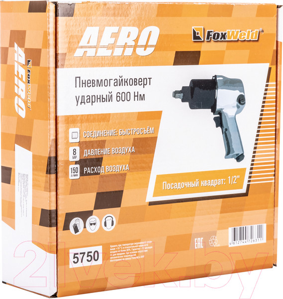 Изображение товара Пневмогайковерт FoxWeld Aero 600Hm / 5750