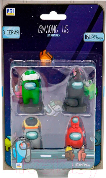 Изображение товара Набор фигурок коллекционных Among Us Герой в зеленой шапке / AU5330C