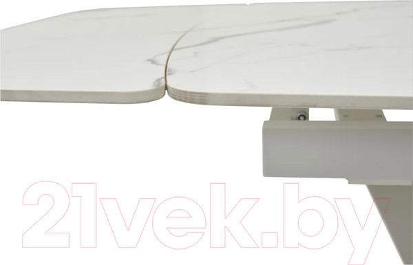 Изображение товара Обеденный стол M-City Alatri 120 Gloss / 614M04391 (Staturio White Solid Ceramic/White)