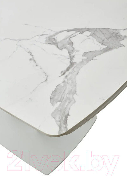 Изображение товара Обеденный стол M-City Alatri 120 Gloss / 614M04391 (Staturio White Solid Ceramic/White)