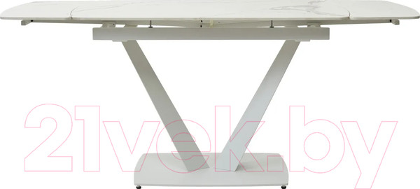 Изображение товара Обеденный стол M-City Alatri 120 Gloss / 614M04391 (Staturio White Solid Ceramic/White)