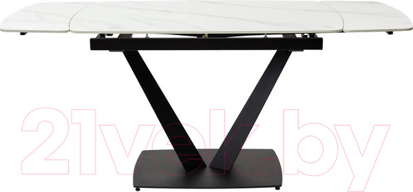 Изображение товара Обеденный стол M-City Alatri 120 Matt / 614M04390 (White Marble Solid Ceramic/Black)