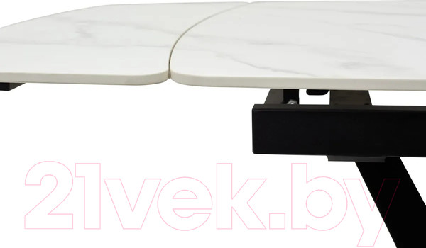 Изображение товара Обеденный стол M-City Alatri 120 Matt / 614M04390 (White Marble Solid Ceramic/Black)