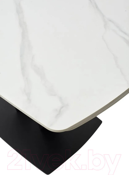 Изображение товара Обеденный стол M-City Alatri 120 Matt / 614M04390 (White Marble Solid Ceramic/Black)