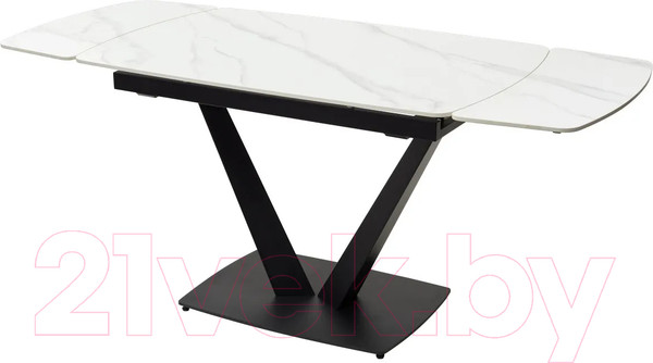 Изображение товара Обеденный стол M-City Alatri 120 Matt / 614M04390 (White Marble Solid Ceramic/Black)