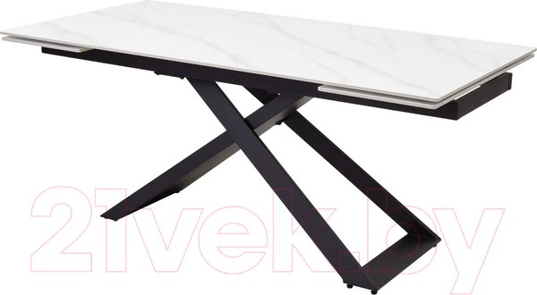 Изображение товара Обеденный стол M-City Livorno 180 Matt / 614M04282 (White Marble Solid Ceramic/Black)