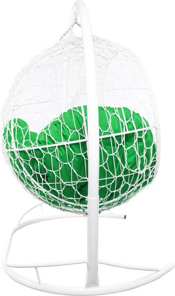 Изображение товара Диван подвесной M-Group Улей / 11210104 (белый ротанг/зеленая подушка)