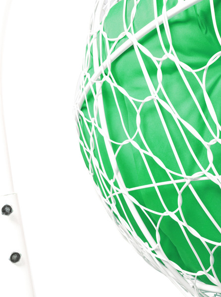 Изображение товара Диван подвесной M-Group Улей / 11210104 (белый ротанг/зеленая подушка)