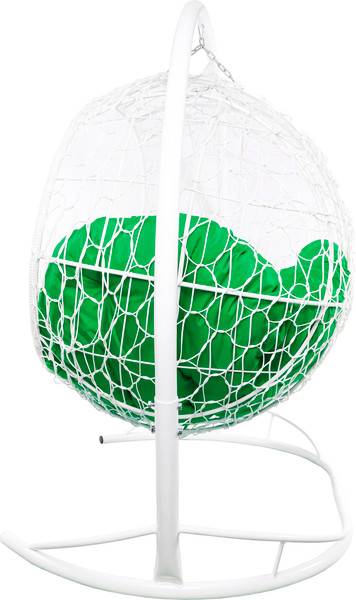 Изображение товара Диван подвесной M-Group Улей / 11210104 (белый ротанг/зеленая подушка)