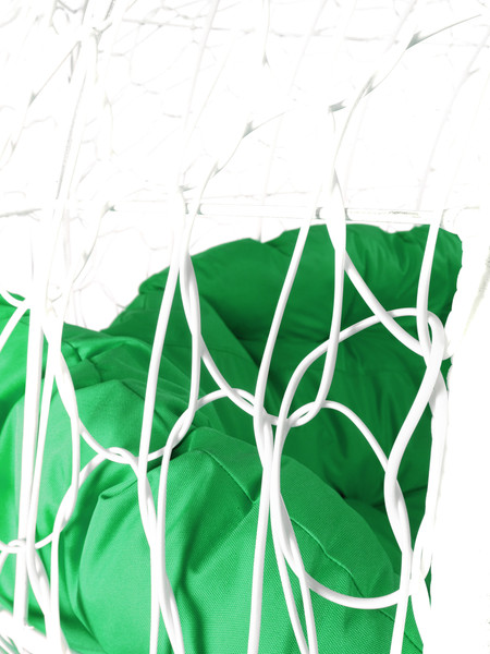 Изображение товара Диван подвесной M-Group Улей / 11210104 (белый ротанг/зеленая подушка)