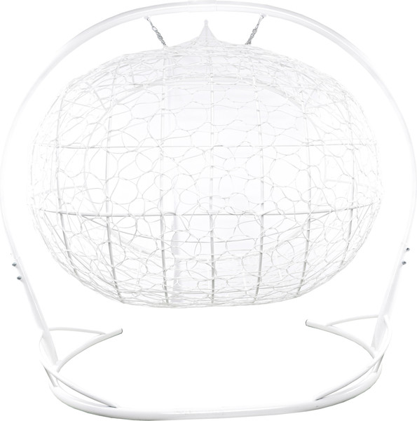 Изображение товара Диван подвесной M-Group Улей / 11210104 (белый ротанг/зеленая подушка)