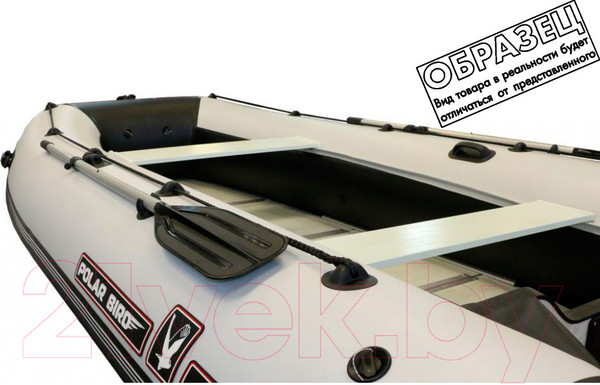 Изображение товара Надувная лодка Polar Bird Eagle PB-400E ПБ8 стеклокомпозит (черный/белый)
