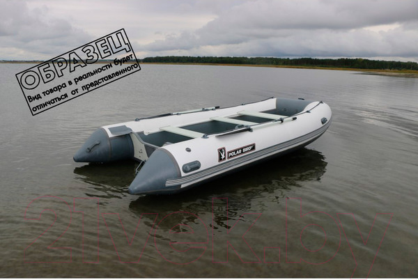 Изображение товара Надувная лодка Polar Bird Eagle PB-400E ПБ8 стеклокомпозит (черный/белый)