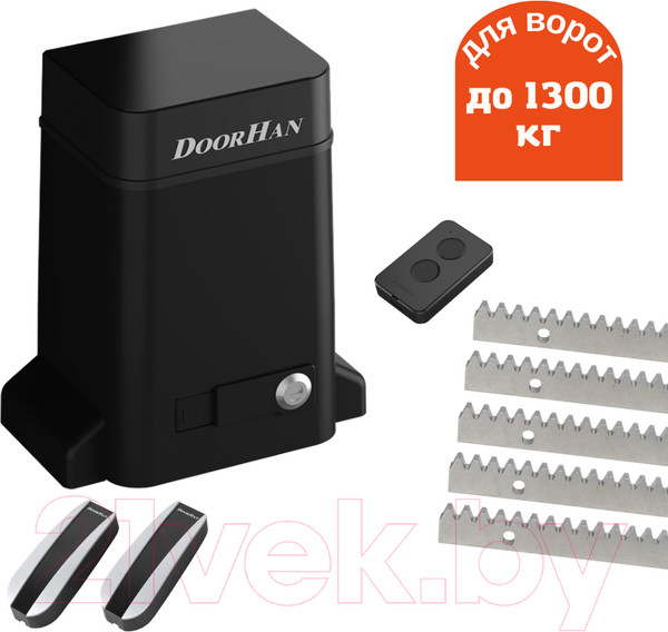 Изображение товара Привод для ворот DoorHan Sliding-1300PRO комплект №6/1 (фотоэлемент, рейка 5м)