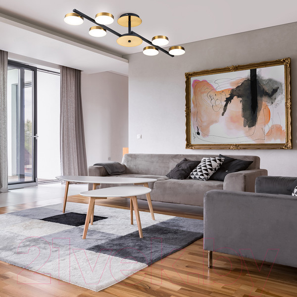 Изображение товара Потолочный светильник ESCADA 10266/6LED (черный/латунь)