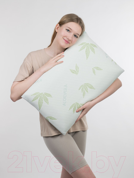 Изображение товара Подушка для сна Familytex ППУМ с памятью формы (37x58x8.5, алоэ вера)
