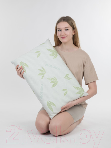 Изображение товара Подушка для сна Familytex ППУМ с памятью формы (37x58x8.5, алоэ вера)