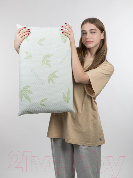 Изображение товара Подушка для сна Familytex ППУМ с памятью формы (37x58x10.5, алоэ вера)