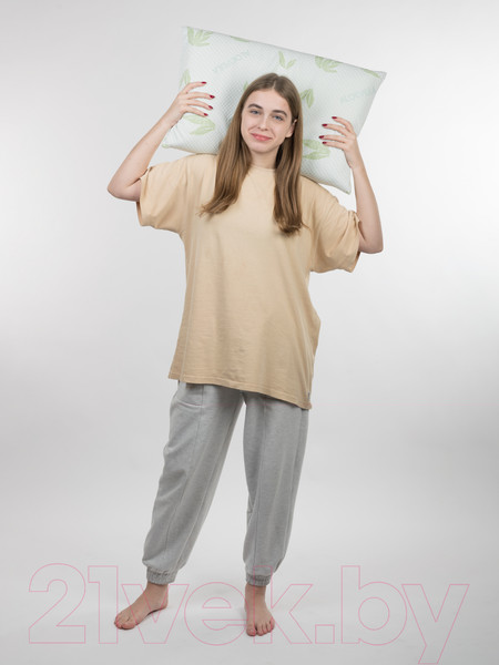 Изображение товара Подушка для сна Familytex ППУМ с памятью формы (37x58x10.5, алоэ вера)