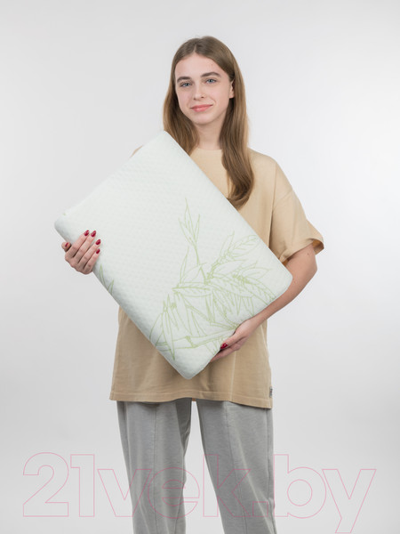 Изображение товара Подушка для сна Familytex ППУМ с памятью формы (50x38x10/12, бамбук)