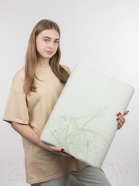 Изображение товара Подушка для сна Familytex ППУМ с памятью формы (50x38x10/12, бамбук)