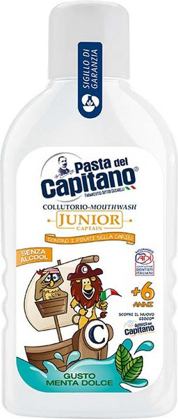 Изображение товара Ополаскиватель для полости рта Pasta del Capitano Junior Mouthwash +6 Menta Dolce (400мл)