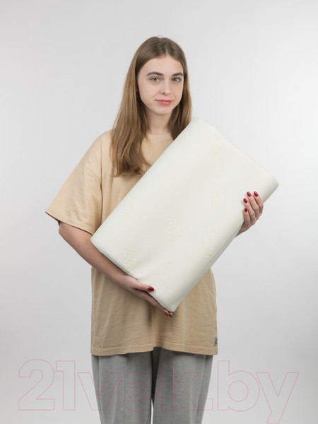 Изображение товара Подушка для сна Familytex ППУМ с памятью формы (50x33x8/11, тройной трикотаж)