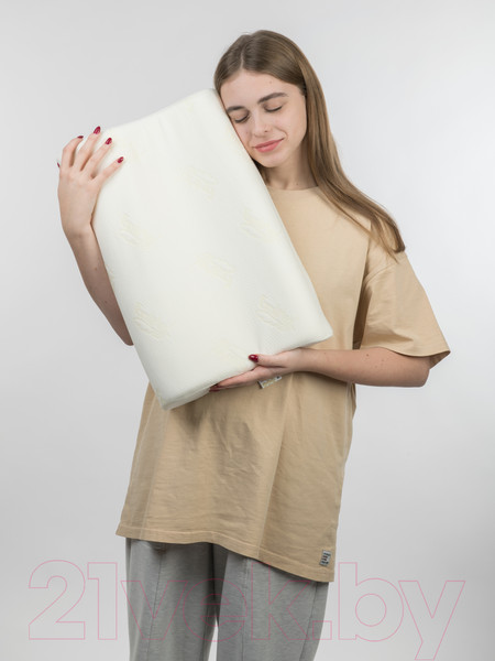 Изображение товара Подушка для сна Familytex ППУМ с памятью формы (50x33x8/11, тройной трикотаж)