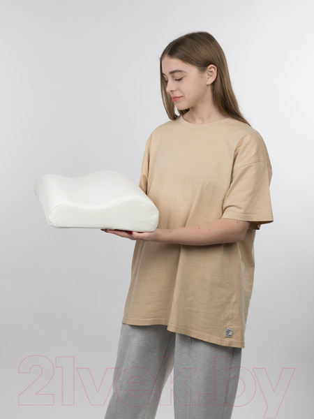 Изображение товара Подушка для сна Familytex ППУМ с памятью формы (50x33x8/11, тройной трикотаж)