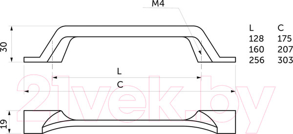 Изображение товара Ручка для мебели AKS Stellato-160 (античное олово)