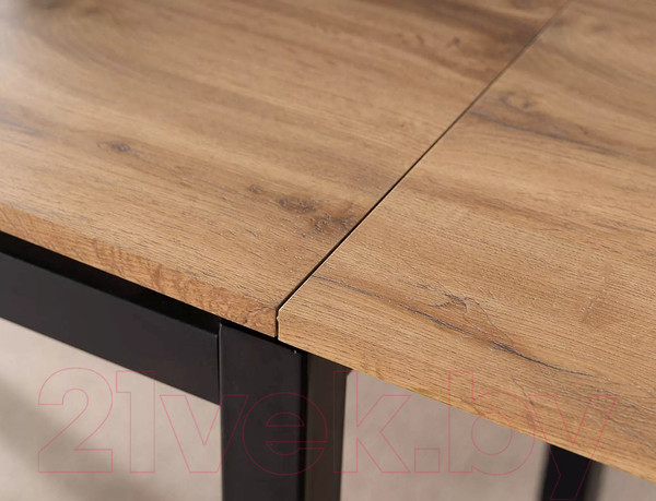 Изображение товара Обеденный стол Signal GD017 110-170x74 (дуб артизан/черный матовый)