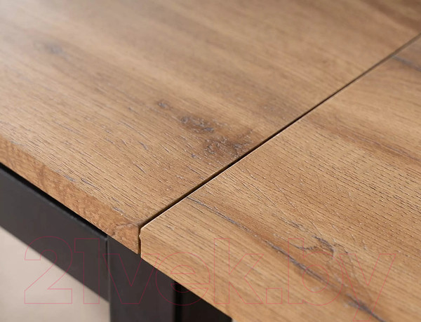 Изображение товара Обеденный стол Signal GD017 110-170x74 (дуб артизан/черный матовый)