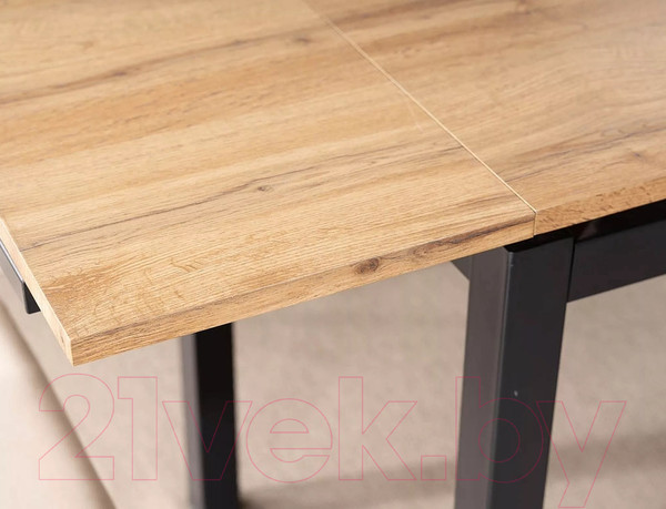 Изображение товара Обеденный стол Signal GD017 110-170x74 (дуб артизан/черный матовый)