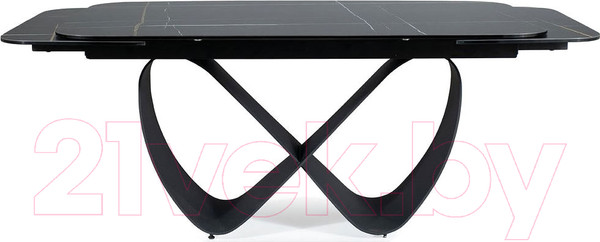 Изображение товара Обеденный стол Signal Infinity Ceramic 160-240x95 (черный Azario Black/черный матовый)