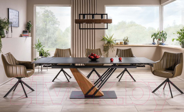 Изображение товара Обеденный стол Signal Genesis 180-240x90 (черный/ясень)