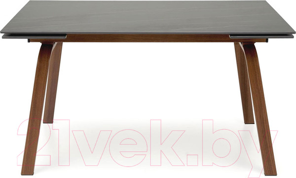 Изображение товара Обеденный стол Halmar Lozano 140-200x82x76 (черный мрамор/ореховый)