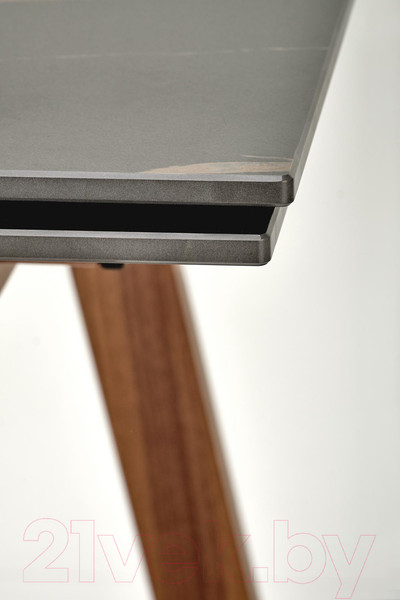 Изображение товара Обеденный стол Halmar Lozano 140-200x82x76 (черный мрамор/ореховый)